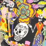 Canvas Black Multi Color Day of the Dead Shoulderbag Skull Photo 1