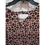 Daniel Rainn  Womens S Geometric Print Keyhole Neck 3/4 Sleeve Blouse Top Photo 5