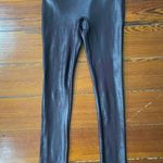 Spanx Faux Leather Sculpting Shaping Smoothing Leggings Wine Burgundy - Sz S Photo 7