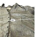 Harvé Benard Harve Bernard Women's PLUS SIZE 3X Gray Black Button down top Linen blend Photo 4