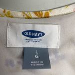 Old Navy Women’s Dress V-neck Sleeveless Purple Yellow & Cream Size Large Ruched Photo 5