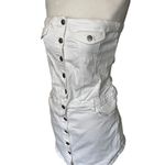 Amanda Uprichard Teyana Dress in White Medium New Womens Denim strapless Mini Photo 4
