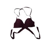 Victoria's Secret Maroon Wrap Padded Underwire Halter Bikini Top Women's 34D Photo 2