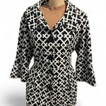 Elegant Black and White Women's Pea Coat Size XL Photo 0