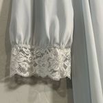 Vintage 1970s Shadowline Baby Blue Lace Trim Nylon Robe Small Long Lingerie Photo 2