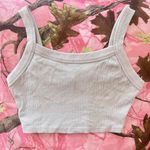 Wild Fable cream white waffle knit cropped tank top bralette Photo 4