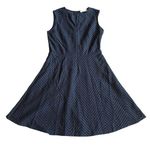 Tory Burch  Navy Blue Eyelet Sleeveless Dress A-Line Party Size Medium Women's Photo 0