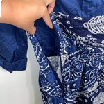 Anthropologie NWT $148  Holding Horses Blue Flared Bandana Shirt Dress 0 Photo 4