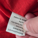 Brach Brach Velvet Embroidered Vest Boho Hippie Sleeveless Orange Red Large Photo 7