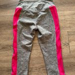 Nike Drifit Cropped Pink Side Grey Leggings Photo 1