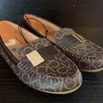 Calvin Klein soft comfortable slippers sandals brown logo covered size 7 Photo 2