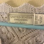 United States Sweaters Women’s United States Sweater Co Open Knit Scalloped oversized sweater Sz med Photo 1