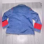 INDIGO MOON Women’s Floral Embroidered Button Up Jean Jacket Pink Photo 1