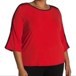 Carmen Marc Valvo  Red Black Women's Top 1X Photo 0