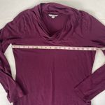 CAbi Twisted Cowl Neck Long Sleeve Cotton Top in Merlot Large Photo 8