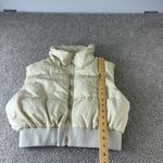 Garage Puffer Vest Sleeveless Padded Jacket Crop Top High Neck Beige‎ Casual Tan Size undefined Photo 1