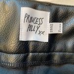 Princess Polly  Black Faux Leather‎ Pants with EyeletBelt, low rise, size 4 Photo 4