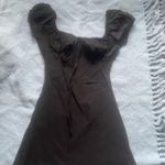 Black off shoulder 90s mini micro dress Photo 0