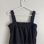 Everlane Paper Bag Dress Black Cotton Mini Pockets Neutral Casual summer Medium Photo 7