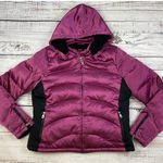 HARLEY DAVIDSON Downs Filled Fleece Lined Satin Logo Jacket Women’s L Hot‎ Pink Size L Photo 0