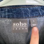 EUC‎ | SOHO Jeans NY&Co women’s distressed decorated denim jacket — XL Blue Photo 3