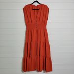Calvin Klein  Women's Gauze V-neck Tiered‎ Skirt Dress Size 12 Photo 1
