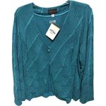 Bob Mackie Vintage  Wearable Art Sequin Shimmer Wave Button Jacket NWT Size 2X Photo 0