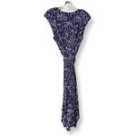 Dana Buchman Vintage Y2K  Black & Blue Speckled Wrap Dress Photo 2