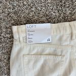 Loft  NWT High Rise Full length Straight Jeans In Popcorn Size 28 Photo 6