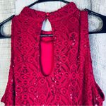 Tiana B SZ 10 Lace Overlay Lined Dress with Sequins & Sleeveless Keyhole… Photo 2