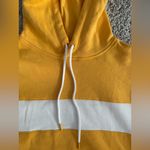 Garage  Yellow and White Striped Cropped Hoodie Photo 2