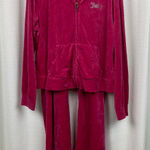Juicy Couture  Vintage Hot Pink Velour Track Suit Pants Sz.M Jacket Sz.XL Photo 0