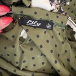 Lily by Firmiana Halter Green Floral Dot Maxi Long Dress LARGE NWT Cottagecore Photo 1