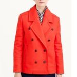 J.Crew Melton Wool Peacoat Gray Short Winter Jacket Double Breasted Coat Photo 9