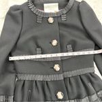 Anthropologie Leifsdottir Wool Blend Button Down Overcoat, 2 Black Photo 7