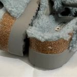 Papillio Birkenstock Arizona Big Buckle Shearling Sandals in Blue, Size 38, NWT Blue Photo 14