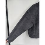 Girlfriend Collective  Sherpa Pullover Women Medium Grey‎ Crop Quarter Zip Photo 6