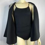 Talbots cape black & gray Angora & Wool mix size small / medium Photo 8
