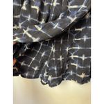 Evereve Romper Women Large Navy Blue White Grid Print Avaline Skort Wrap Skirt Photo 7