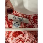 Go Softly Patio Red Paisley Maxi Dress M Rayon V Neck Short Sleeve Flowy Casual Size M Photo 1