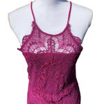 Free People  Intimately She Got It Dahlia Purple Lace Slip Bodycon Dress Small Photo 5