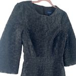 Avon Lane Eva Black Textured Jacquard Dress Bell Sleeve sparkle side small Photo 2