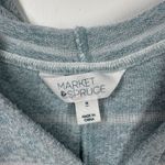 Market & Spruce Top Women M Blue White Stripe Light Weight Beach Coastal Hood Size M Photo 2