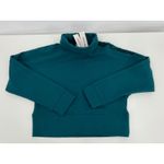 Juicy Couture  Teal Turtleneck Cropped Sweatshirt Top Pullover Small‎ S Photo 2
