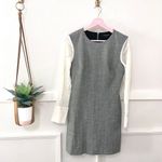 Club Monaco Grey Plaid Long Silk Sleeve Deeyone Dress Size 2 Photo 1