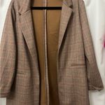 Have Tan Plaid Women's Blazer Size L Photo 1