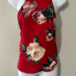 Abercrombie & Fitch Abercrombie Fitch Red Floral Halter Neck Sleeveless Top Women's Size S Photo 0