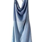 Naked Wardrobe  Blue Cowl Neck Halter Dress NEW Photo 0
