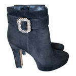 Jessica Simpson  Edaina Black Platform Block Heeled Ankle Boots size 7 Photo 0