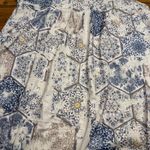 Womens Tank Top Tunic Geometric Print Sleeveless Scoop Neck Size L Blue Size L Photo 1